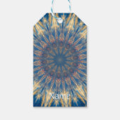 ブルーチャクラ万華鏡のように千変万化するパターンサンダー_コーブ ギフトタグ (正面)