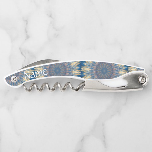 ブルーチャクラ万華鏡のように千変万化するパターンサンダー_コーブ ソムリエナイフ (裏面)