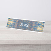 ブルーチャクラ万華鏡のように千変万化するパターンサンダー_コーブ デスクネームプレート (正面)