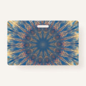 ブルーチャクラ万華鏡のように千変万化するパターンサンダー_コーブ バッジ (裏面)