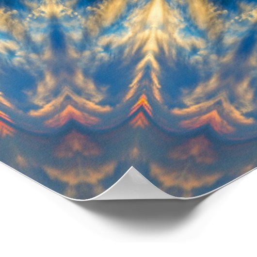 ブルーチャクラ万華鏡のように千変万化するパターンサンダー_コーブ ポスター (角)