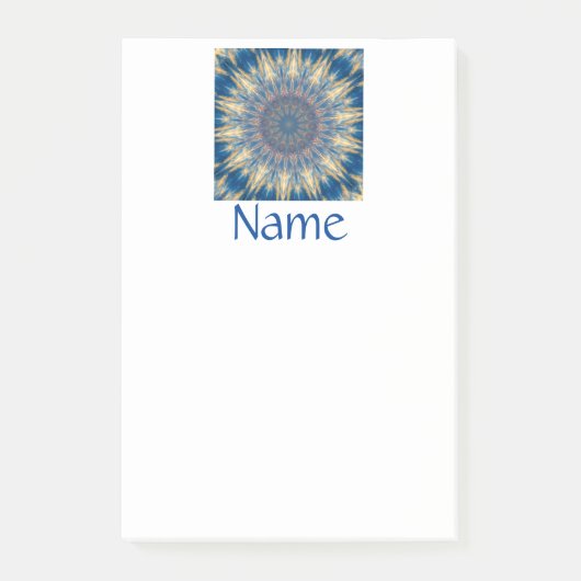 ブルーチャクラ万華鏡のように千変万化するパターンサンダー_コーブ ポストイット (正面)