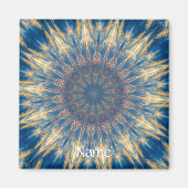 ブルーチャクラ万華鏡のように千変万化するパターンサンダー_コーブ マグネット (正面)