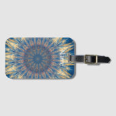 ブルーチャクラ万華鏡のように千変万化するパターンサンダー_コーブ ラゲッジタグ (正面横)