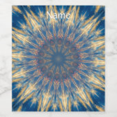 ブルーチャクラ万華鏡のように千変万化するパターンサンダー_コーブ ワインラベル (シングルラベル)