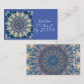 ブルーチャクラ万華鏡のように千変万化するパターンサンダー_コーブ 名刺 (正面/裏面)