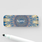 ブルーチャクラ万華鏡のように千変万化するパターンサンダー_コーブ 名札 (インサイチュ)