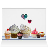 ブルーチャリオット、スワン、カップケーキバレンタインデーハート (内部横(上))