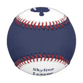 ブルーチャンピオンコーチパーソナライズされた 野球ボール (裏面)