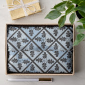 ブルーチャーターオークキルトパターン 薄葉紙 (ギフト)