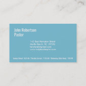 ブルーチャーチクロストーンクラウンビジネスカード 名刺 (裏面)