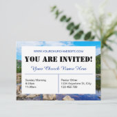 ブルーチャーチ招待状カード 招待状 (スタンド正面)