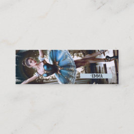 ブルーチュチュウのバレエダンサーの名前をカスタムするブックマーク スキニー名刺