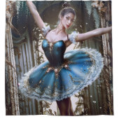 ブルーチュツのバレエダンサー シャワーカーテン (正面)