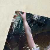 ブルーチュツのバレエダンサー ビーチタオル (インサイチュ)