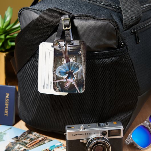 ブルーチュツのバレエダンサー ラゲッジタグ (正面&裏面)