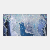 ブルーチュンキーグリッターデザイン デスクマット (正面)