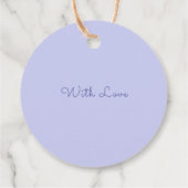 ブルーチューリップハート感謝していユー結婚式の引き出物ラベル フェイバータグ (裏面)