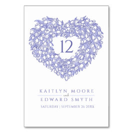 ブルーチューリップ結婚モノグラカスタムム テーブルナンバー