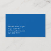 ブルーチューリップ絵を描ガーデンウォーターカラー花 名刺 (裏面)