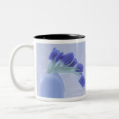 ブルーチューリップ静物詩 ツートーンマグカップ (左)