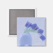 ブルーチューリップ静物詩 マグネット (正面/裏面)