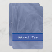 ブルーチュール生地 – 任意の色 サンキューカード (正面/裏面)