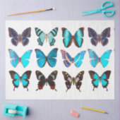 ブルーチョウチョウ蝶コレクションデカップージ 薄葉紙 (クラフト)