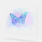 ブルーチョウ アクリルサイン (傾斜)