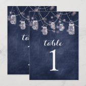 ブルーチョークボード メイソンジャー テーブルナンバー (正面/裏面)