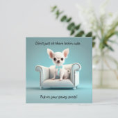 ブルーチワワパーティの招待状 招待状 (スタンド正面)