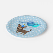 ブルーチワワ紙プレート ペーパープレート (アングル)