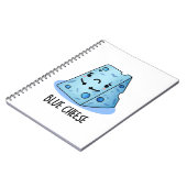 ブルーチーズの面白い食べ物パターン ノートブック (左側)