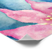 ブルーチーズアートプリントウォールデコールウォーター色 ポスター (角)