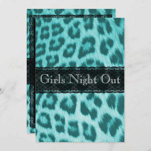 ブルーチータレースプリントバチェロレッテ 招待状 (正面/裏面)