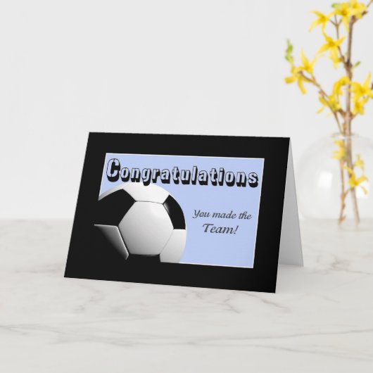 ブルーチームの成功おめでとうございます カード (黄色い花)