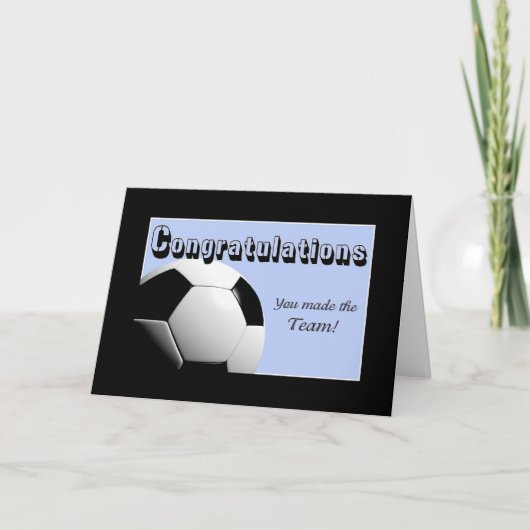 ブルーチームの成功おめでとうございます カード (正面)