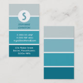 ブルーチ絵を描ップ·モノグラム·パーソナル·コール 名刺 (正面/裏面)