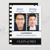 ブルーツインクラシック卒業式テーマ付きフィルム 招待状 (正面/裏面)