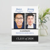 ブルーツインクラシック卒業式テーマ付きフィルム 招待状 (スタンド正面)