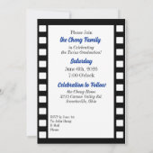 ブルーツインクラシック卒業式テーマ付きフィルム 招待状 (裏面)