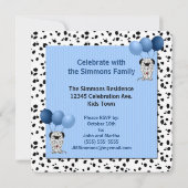 ブルーツインボーイズ1st誕生日パーティー 招待状 (裏面)