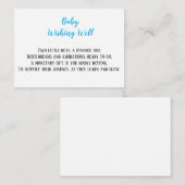 ブルーツイン男の赤ちゃんウィングウェルベイビーシャワー エンクロージャーカード (正面/裏面)