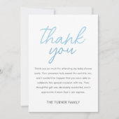 ブルーツイン赤ちゃんシャワー サンキューカード (正面)