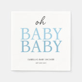 ブルーツイン赤ちゃんシャワー スタンダードカクテルナプキン (正面)