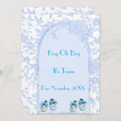 ブルーツイン・ボーイズ妊娠発表 案内状 (正面/裏面)