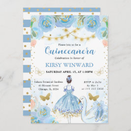 ブルーツゥブルネットヘアバレリーナキンセアニェラ 招待状