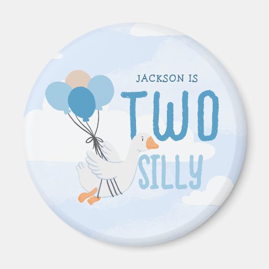 ブルーツガ間抜けース2ndバースデーパーティーのお願い マグネット (正面)