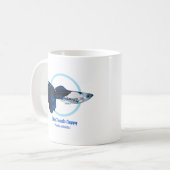 ブルーツキシードグッピー コーヒーマグカップ (正面左)