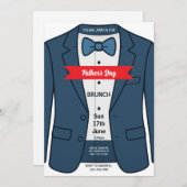 ブルーツキセドファーザーズデイブランチ招待状 招待状 (正面/裏面)